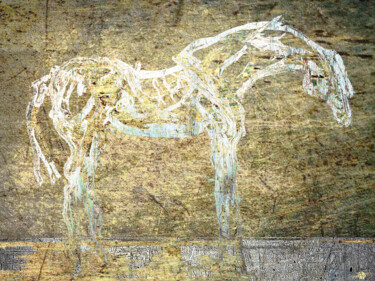 绘画 标题为“Rubino Horse Etchin…” 由Tony Rubino, 原创艺术品, 丙烯 安装在木质担架架上