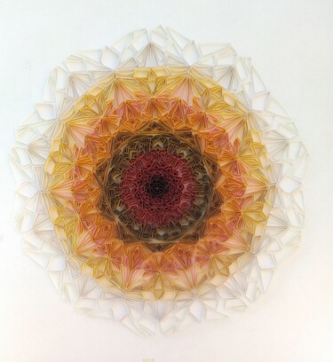 The pattern ( Mandala ) Escultura intitulada "The pattern ( Manda…" por Glimpsecraft Priyanka, Obras de arte originais, Papel