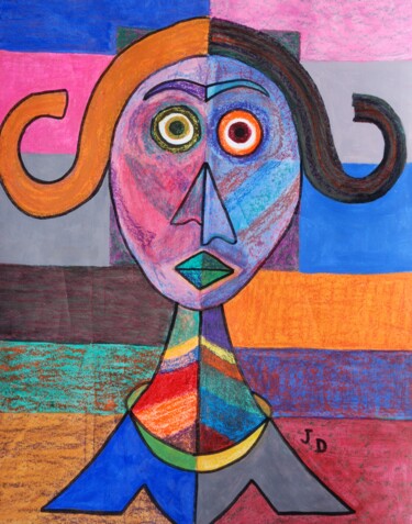 Painting titled "La  Soeur du Moine 1" by Jacques Desvaux (JD), Original Artwork, Acrylic