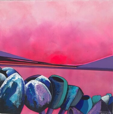 Peinture intitulée "TULIPES 1" par Pascal Feriault, Œuvre d'art originale, Acrylique