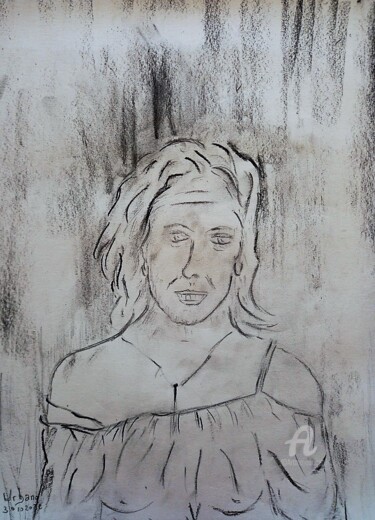 Drawing titled "Pascaline 2022." by Roberto Urbano, Original Artwork, Pencil