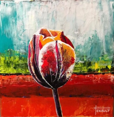 Peinture intitulée "TULIPES 2" par Pascal Feriault, Œuvre d'art originale, Acrylique