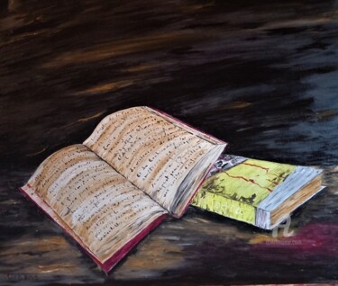 Painting titled "Yasmina." by Roberto Urbano, Original Artwork, Oil Mounted on Wood Stretcher frame