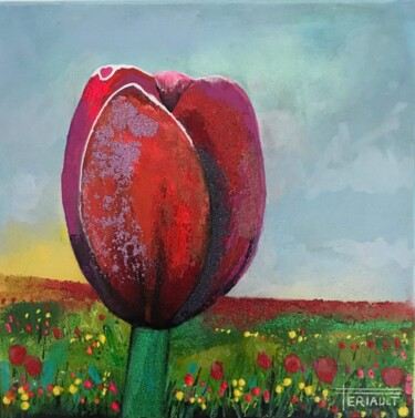 Peinture intitulée "TULIPES 6" par Pascal Feriault, Œuvre d'art originale, Acrylique