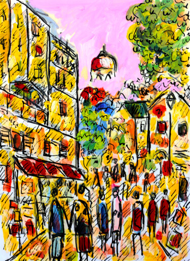 Painting titled "exFroid soleil" by Jean Mirre, Original Artwork, Oil