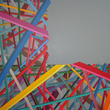 Les Décomposés IIa - 002 Painting titled "Les Décomposés IIa…" by Stephane Pontié, Original Artwork, Acrylic Mounted on Wood Panel
