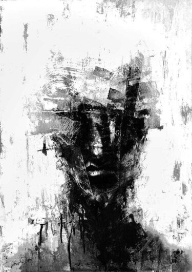 数字艺术 标题为“Face 2022” 由Paweł Alan Motyka, 原创艺术品, 数字油画