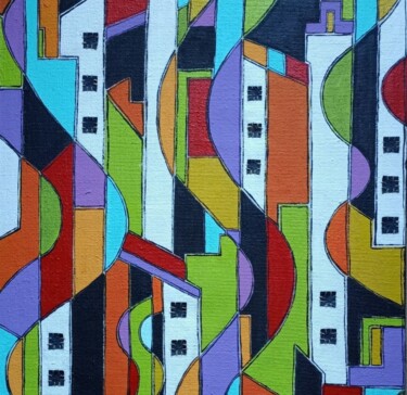 CHROMATIC EMOTIONAL PATHS(Percorsi cromatici emozionali) Peinture intitulée "CHROMATIC EMOTIONAL…" par Antonella Preti, Œuvre d'art originale, Acrylique Monté sur Châssis en bois