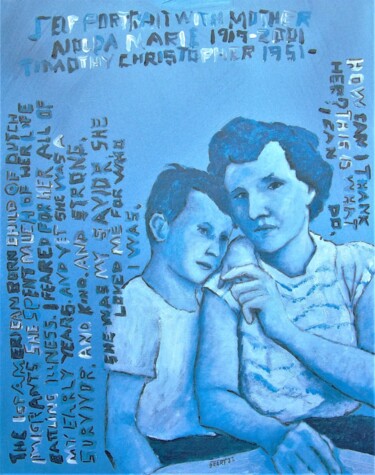 Painting titled "Mom n Me" by Timothy Seery, Original Artwork, Acrylic