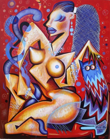 Simona X Painting titled "Simona X" by Kaola Oty, Original Artwork, Acrylic