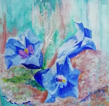 Pintura titulada "gentiane" por Jacques Pierre Pichon, Obra de arte original, Acrílico