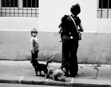 Photography titled ""Paris-Small Boy An…" by Jo Tuck, Original Artwork, Digital Photography