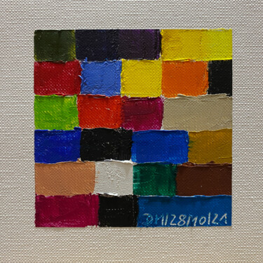 Peinture intitulée "Quadrata Nr.46 | Or…" par Dietmar Meinhardt (MeinhardtART), Œuvre d'art originale, Huile Monté sur Carton