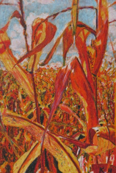 Dessin intitulée "mais" par Kash, Œuvre d'art originale, Pastel