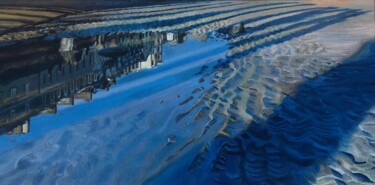 Peinture intitulée "Nuage de sable" par Catherine Porée, Œuvre d'art originale, Huile Monté sur Châssis en bois