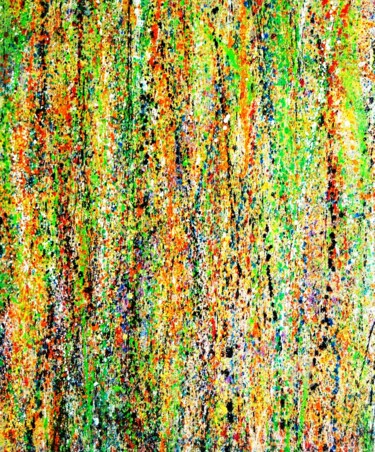 Peinture intitulée "Зеленая абстракция" par Alexander Breskin, Œuvre d'art originale, Huile Monté sur Châssis en bois