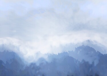 제목이 "foggy weather energy"인 디지털 아트 Ageliki Baka로, 원작, 디지털 페인팅