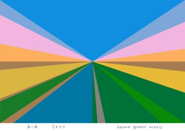 印花与版画 标题为“A - A” 由Benna G. Maris, 原创艺术品, 2D数字工作