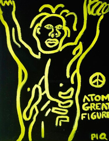 绘画 标题为“ATOM GREAT FIGURE” 由Gilles Piquereau, 原创艺术品, 油