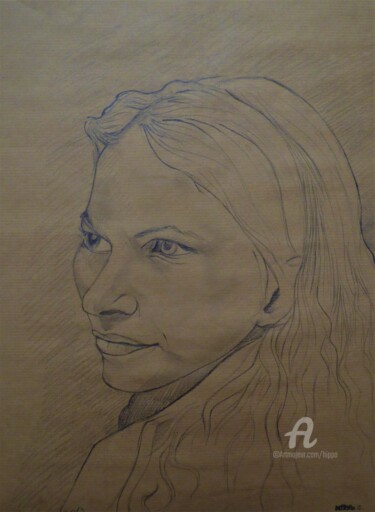 Disegno intitolato "STEPHANIE" da Hippo, Opera d'arte originale, Matita