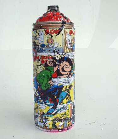 Escultura titulada "SPACO Bombe Gaston…" por Spaco, Obra de arte original, Pintura al aerosol