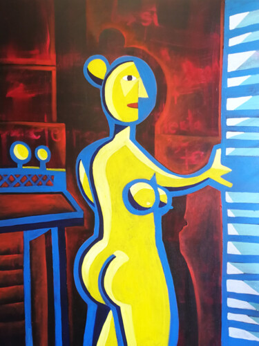 What to wear Painting titled "What to wear" by Federico Oscar Federico Gonzalez C, Original Artwork, Oil Mounted on Wood Stretcher frame