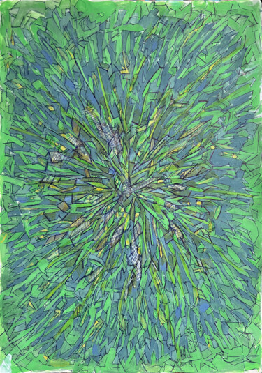 印花与版画 标题为“Źródło” 由Danuta Elzbieta Czyzyk, 原创艺术品, 水彩