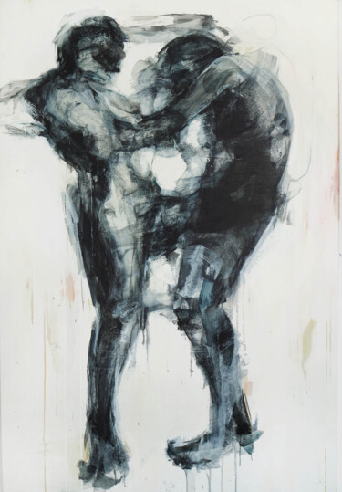 Peinture intitulée "Si ty ja? / Are you…" par Cynthia Gregorova, Œuvre d'art originale, Huile
