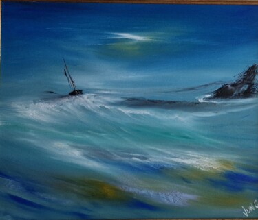 Peinture intitulée "My heart go in Ital…" par Pascal Jung, Œuvre d'art originale, Huile