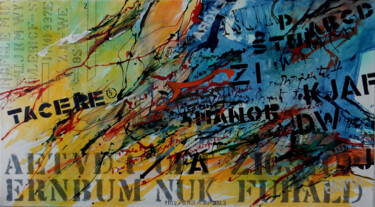 Malerei mit dem Titel "1192-1013 NR (tacer…" von Pavel A.Richtr, Original-Kunstwerk, Acryl Auf Keilrahmen aus Holz montiert