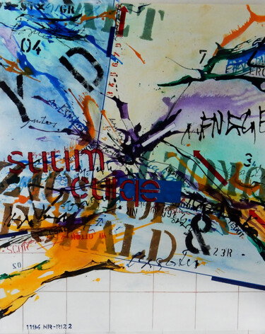 Malerei mit dem Titel "1194 NR (suum cuiqu…" von Pavel A.Richtr, Original-Kunstwerk, Acryl