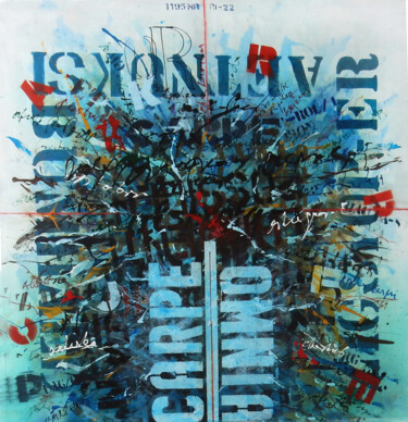Malerei mit dem Titel "1195 NR (carpe omni…" von Pavel A.Richtr, Original-Kunstwerk, Acryl