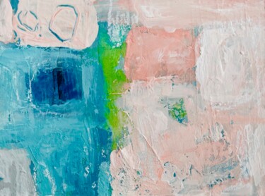 Painting titled "Thought The Pink Cl…" by Tetiana Mokrik, Original Artwork, Acrylic
