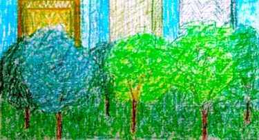 Peinture intitulée "Sydney Park" par Irina Rabeja, Œuvre d'art originale, Pastel