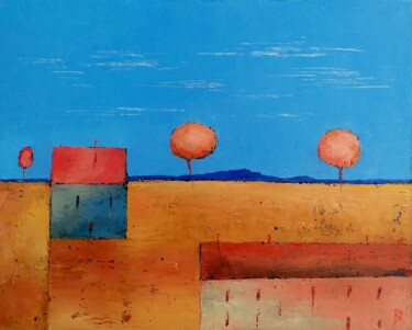 绘画 标题为“Landscape 45” 由Kestutis Jauniskis, 原创艺术品, 油