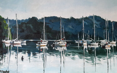 Peinture intitulée "Petit matin" par Pascal Brachet, Œuvre d'art originale, Huile