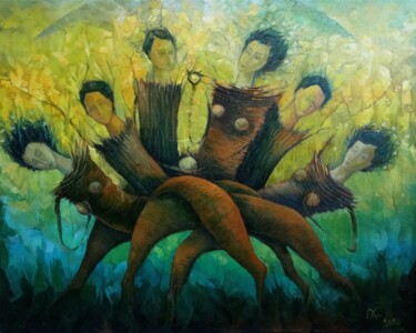 「Rebellion」というタイトルの絵画 Robert Hekimyanによって, オリジナルのアートワーク, オイル
