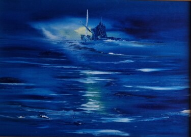 Peinture intitulée "Blu Emotzioni" par Pascal Jung, Œuvre d'art originale, Huile