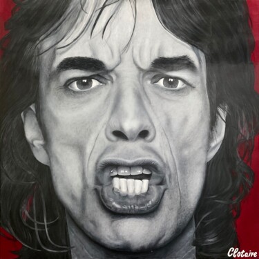 绘画 标题为“Mick Jagger” 由Clotaire Charriere, 原创艺术品, 油
