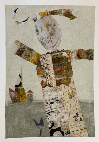 绘画 标题为“The city, the man a…” 由Claudia König (koenigsfigurine), 原创艺术品, 丙烯