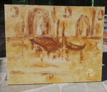 Painting titled "Venise II" by Meryem, Original Artwork, Pigments