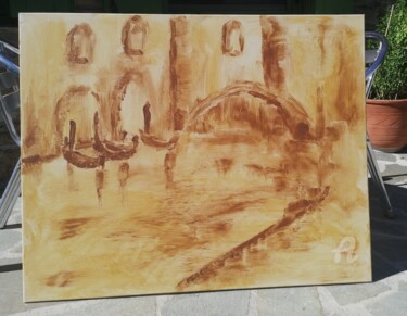 Painting titled "Venise III" by Meryem, Original Artwork, Pigments