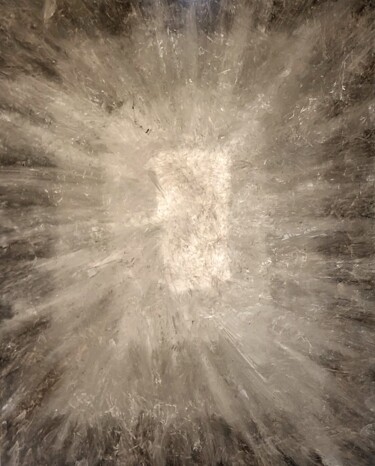 Schilderij getiteld "Depth" door Dutch Montana, Origineel Kunstwerk, Olie Gemonteerd op Frame voor houten brancard