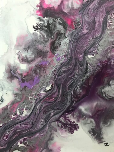 Douce fluidité Painting titled "Douce fluidité" by Chantal Gosselin, Original Artwork, Acrylic Mounted on Wood Stretcher frame