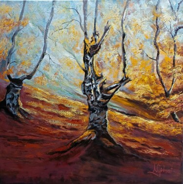 绘画 标题为“Autumn forest” 由Mirian Nyitrai, 原创艺术品, 油