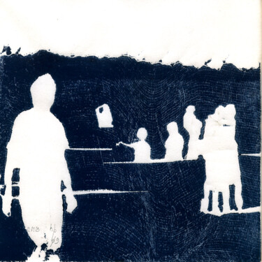 印花与版画 标题为“Berlin Block Monoty…” 由Henry Pouillon, 原创艺术品, 蒙纳 安装在其他刚性面板上