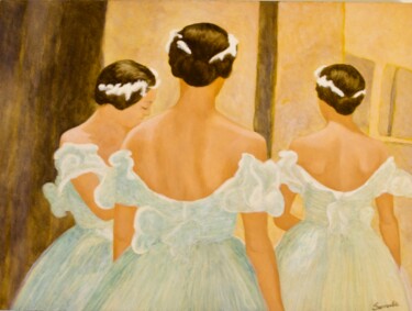 绘画 标题为“Dos de danseuses” 由Nathalie Sorroche, 原创艺术品, 油