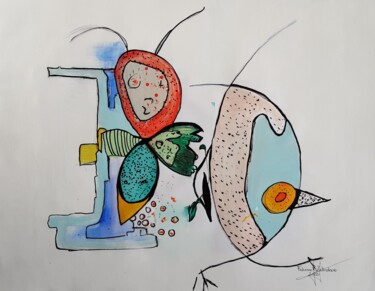 Voyage Dans L’abstrait 6155422 Peinture intitulée "Voyage Dans L’abstr…" par Fabienne Letondeur, Œuvre d'art originale, Acrylique