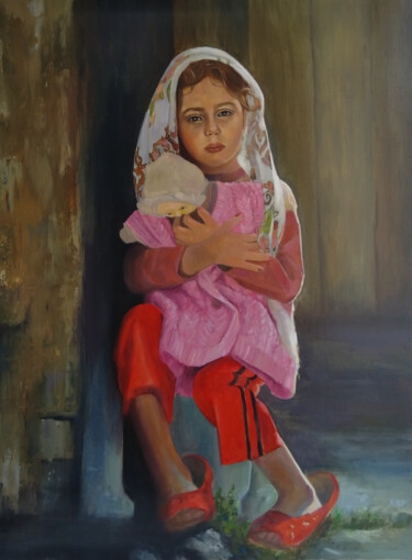 Carefully (57x77cm, oil/canvas, impressionistic figure) "Carefully (57x77cm,…" başlıklı Tablo Kamsar Ohanyan tarafından, Orijinal sanat, Petrol Ahşap Sedye çerçevesi üzerine monte…