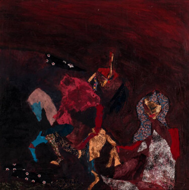 Painting titled "The sad Esfandiar" by Homayoon H, Original Artwork, Collages